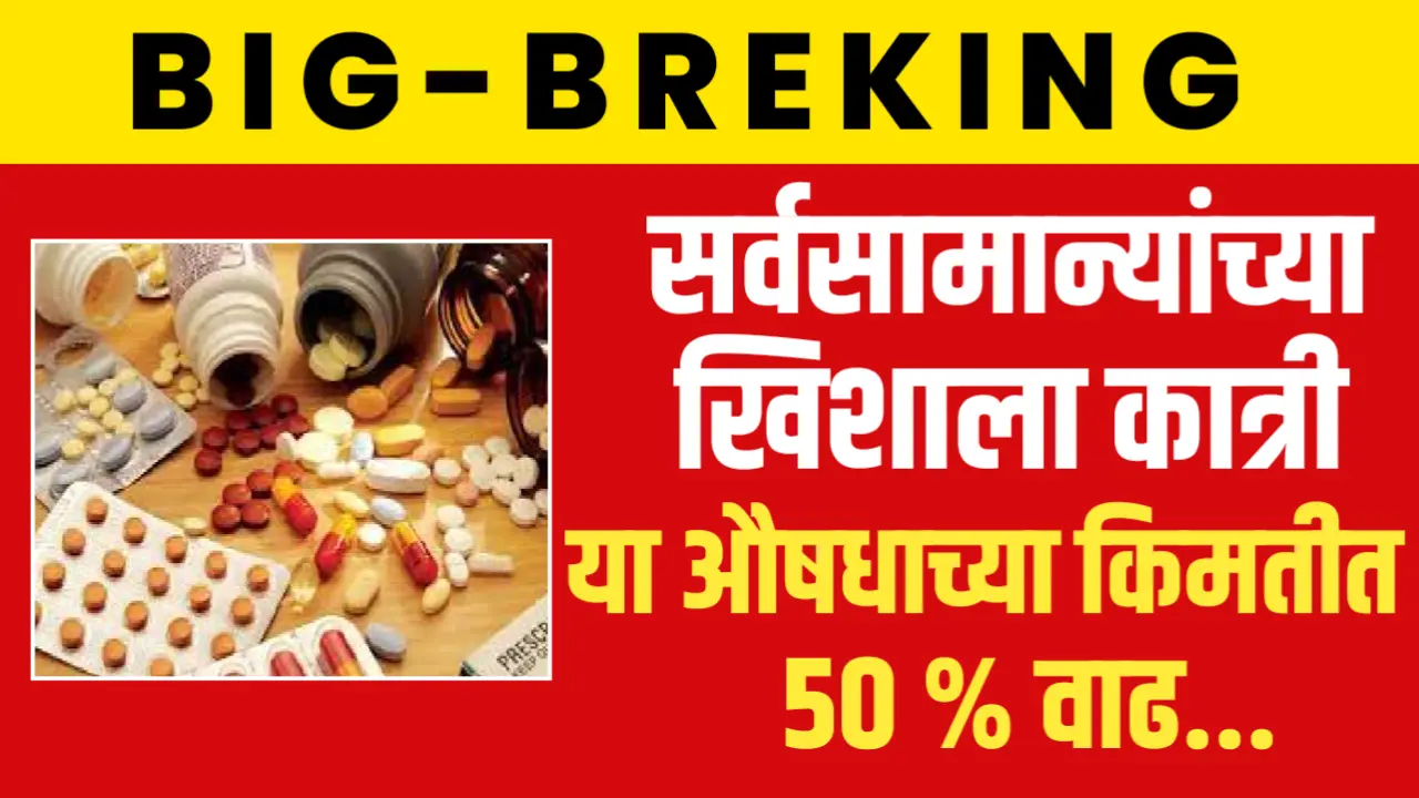 सर्वसामान्य लोकांच्या खिशाला कात्री : या औषधांच्या किमती गगनाला भिडल्या