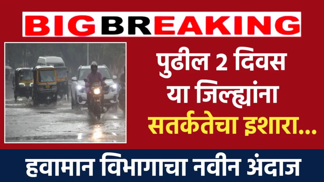 हवामान विभागाने दिला हाय अलर्ट, या जिल्ह्यात पडेल मुसळधार पाऊस
