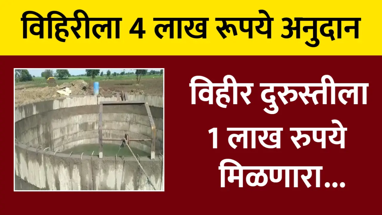 विहीर खोदकाम साठी मिळेल 4 लाख रुपये अनुदान, असा करा अर्ज